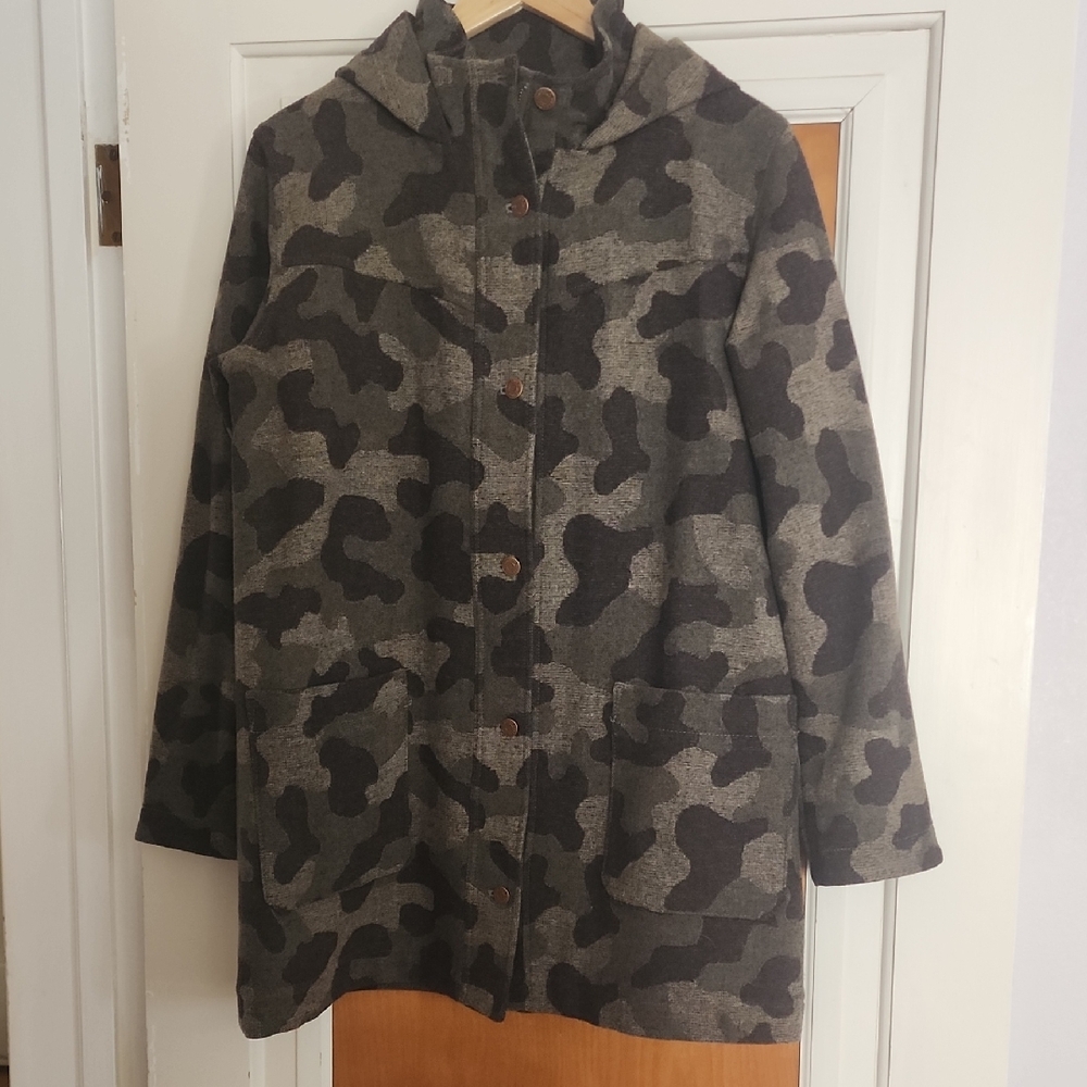 Pendleton Camouflage Hooded Jacket - Gray and Black